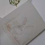 White Watercolor Rabbit